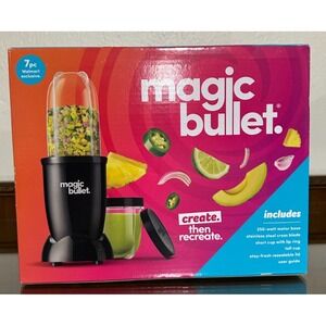 Magic Bullet Blender 250 Watt Tall and To‎ Go Cup - Black - New in box